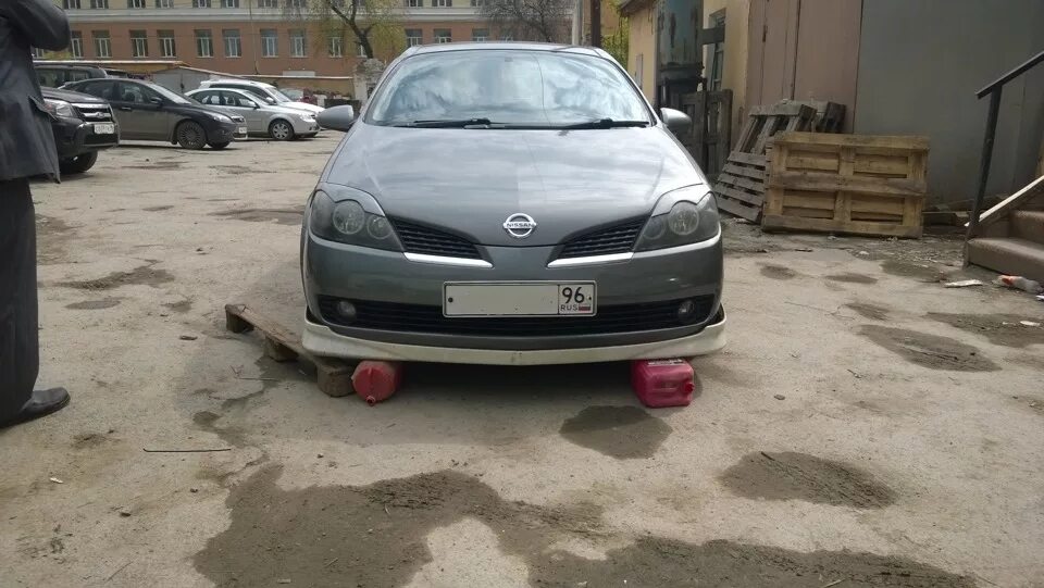 Ниссан примера тюнинг бампера Продам губу на передний бампер - Nissan Primera (P12), 2 л, 2004 года стайлинг D