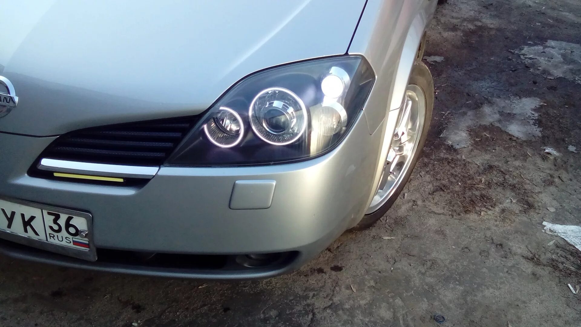 Ниссан примера тюнинг фар линзы и ангельские глазки - Nissan Primera (P12), 1,6 л, 2006 года тюнинг DRIVE2