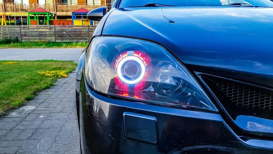 Ниссан примера тюнинг фар Rayalin линзы & Решетки Impul - Nissan Primera (P12), 1,8 л, 2002 года тюнинг DR