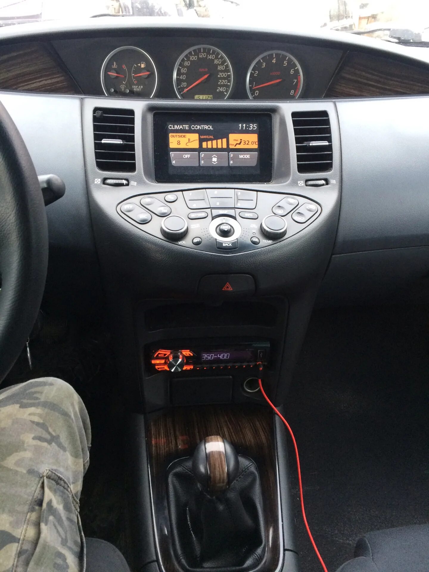 Ниссан примера тюнинг салона Пластик под дерево. Аквапринт - Nissan Primera (P12), 1,8 л, 2003 года аксессуар