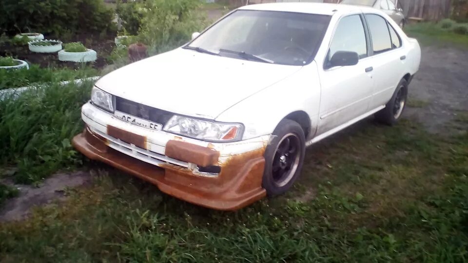 Ниссан санни б14 тюнинг Тюнинх. Из *овна и палок лепим обвес. - Nissan Sunny (B14), 2 л, 1996 года тюнин