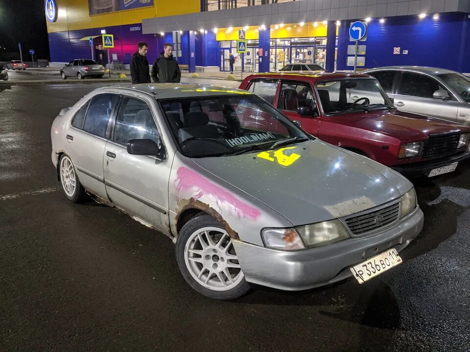 Ниссан санни б14 тюнинг #8 Новые диски, выхлоп. - Nissan Sunny (B14), 1,5 л, 1995 года стайлинг DRIVE2