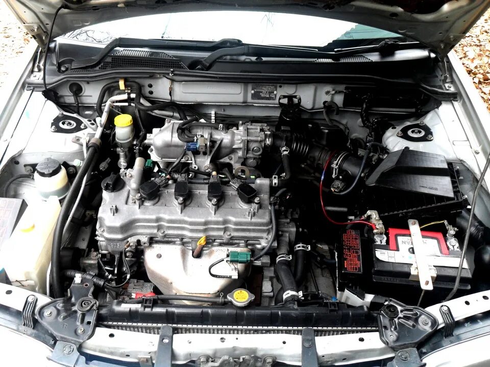 Ниссан санни двигатель фото как помыть ДВС за дорого ))) - Nissan Sunny (B15), 1,5 л, 2002 года мойка DRIVE2