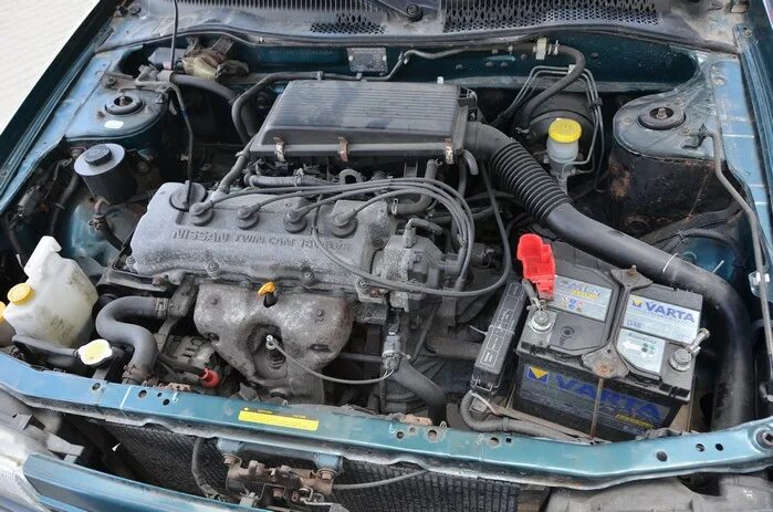 Ниссан санни фото двигателя Ответы Mail.ru: nissan sunny 1,6i 16v 1997 начал троить затеп прлностью заглох