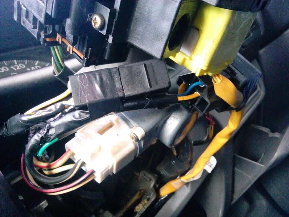 Ниссан санни точки подключения Установлена поддержка зажигания (в продолжение установки сигнализации) - Nissan 