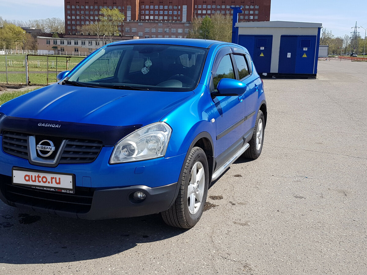 Ниссан синего цвета фото Купить б/у Nissan Qashqai I 2.0 CVT (141 л.с.) 4WD бензин вариатор в Ярославле: 
