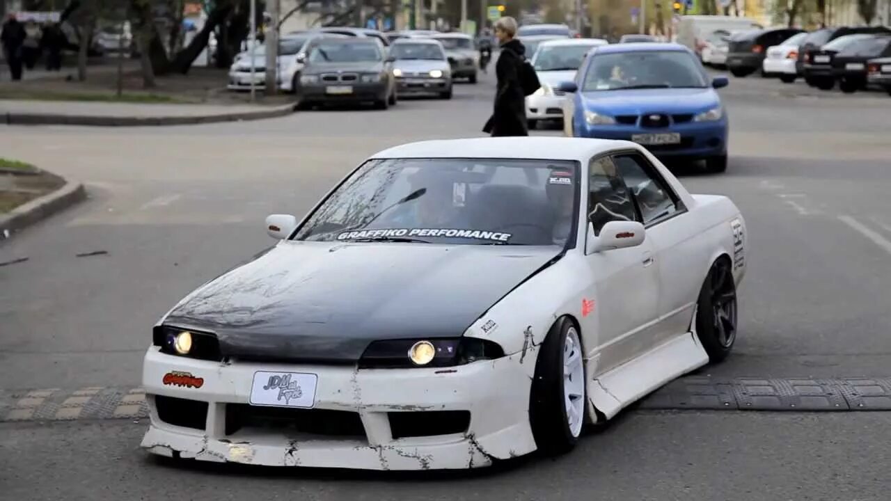 Ниссан скайлайн 32 тюнинг Nissan skyline R32 & silvia s14 best JDM krasnoyarsk - YouTube