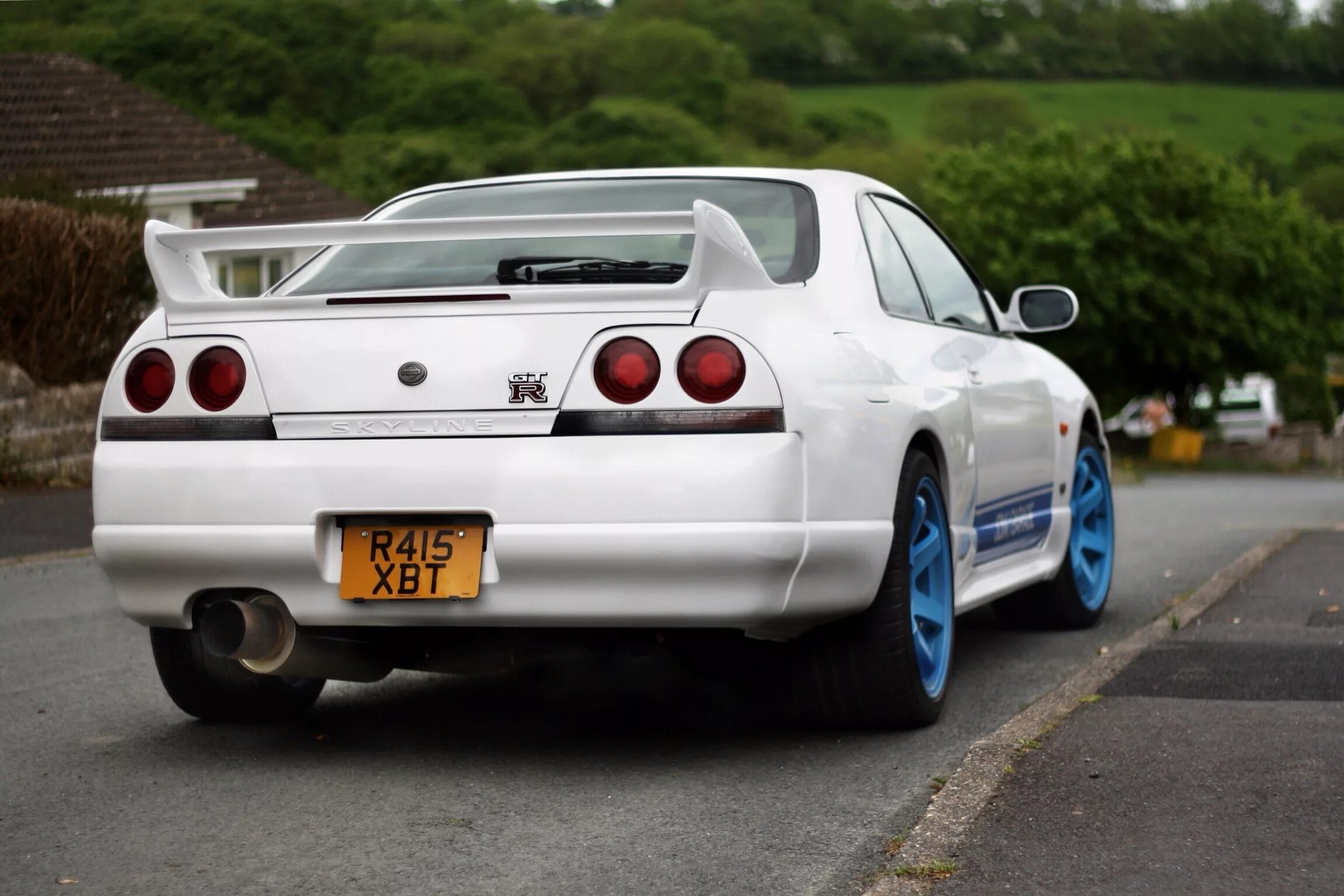 Ниссан скайлайн 33 тюнинг Скачать обои Белый, Ниссан, Nissan, Car, Автомобиль, Blue, White, Skyline, разде