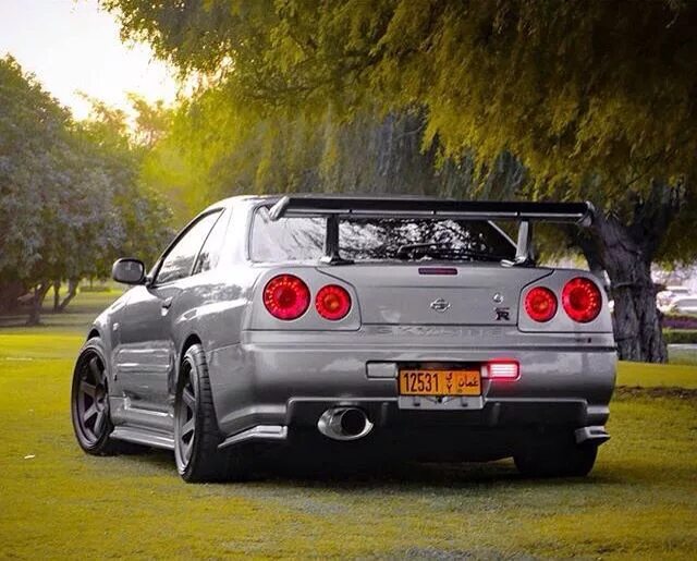 Ниссан скайлайн фото сзади Stunning Nissan Skyline in a picturesque setting