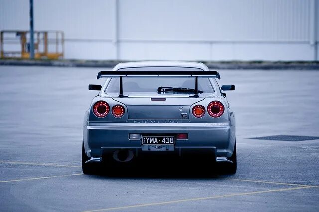Ниссан скайлайн фото сзади Skyline GTR R34 rear silver grey Nissan skyline, Skyline gt, Nissan gtr skyline