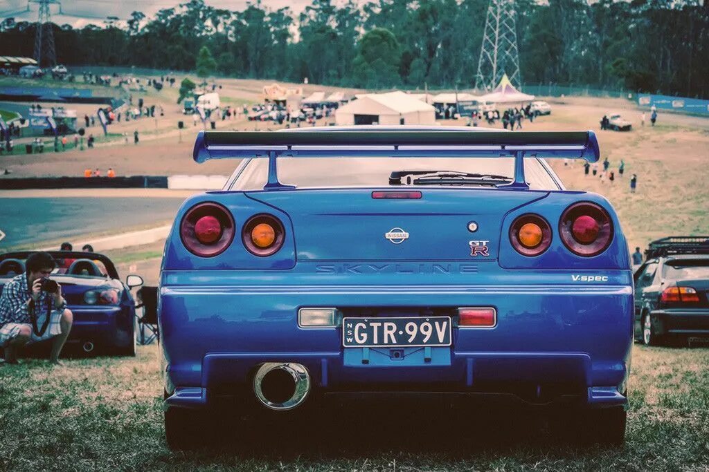 Ниссан скайлайн фото сзади Nissan Skyline R34 GTR Back Blue Car Poster Nissan skyline, Car posters, Blue ca