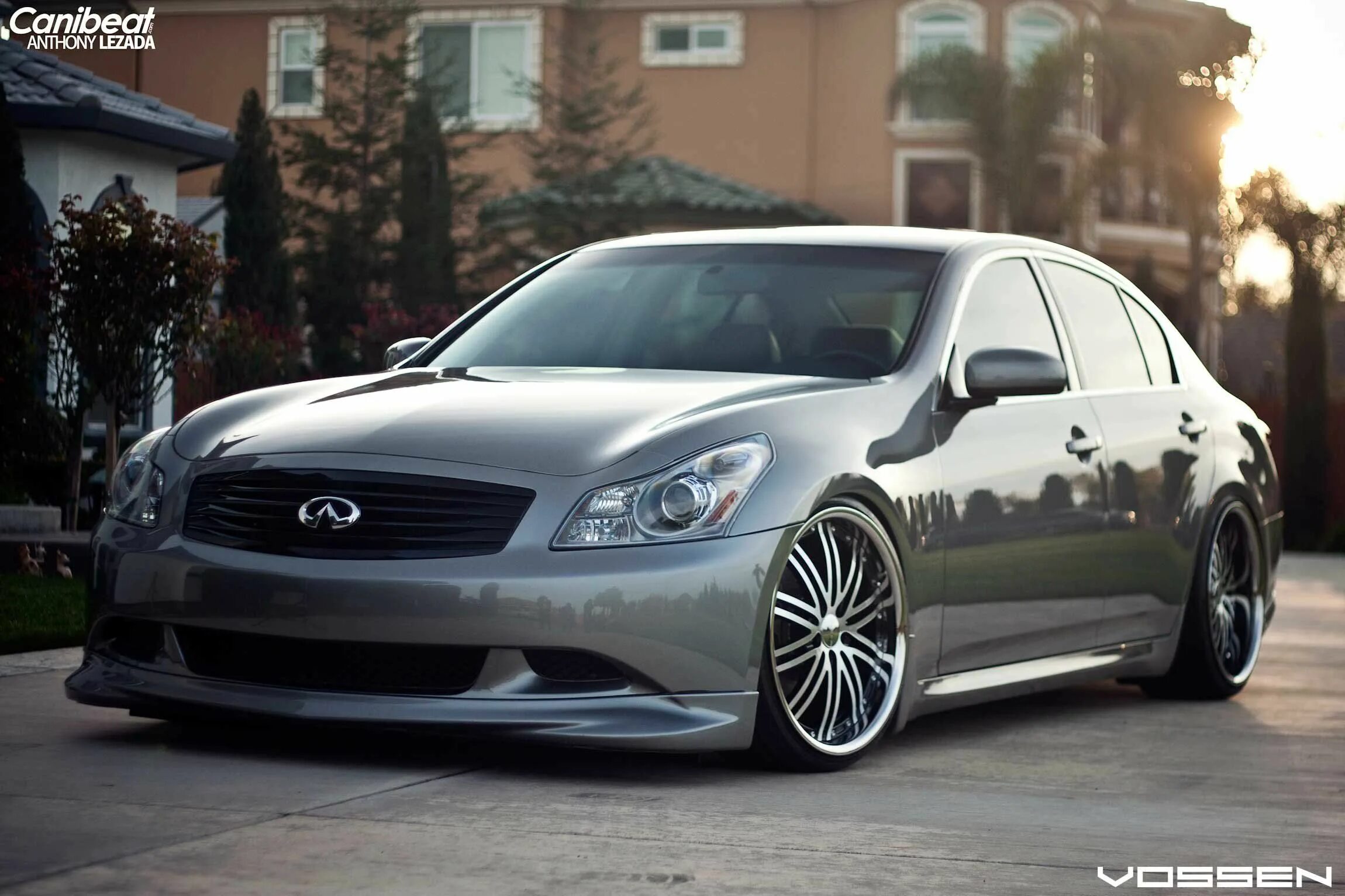 Ниссан скайлайн v36 тюнинг Gray Metallic Infiniti G37 Gets Black Billet Grille and More Infiniti g37, Infin