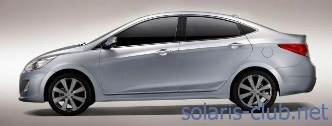 Ниссан солярис фото Вид сбоку на Hyundai Solaris - Фотогалерея клуба Hyundai Solaris