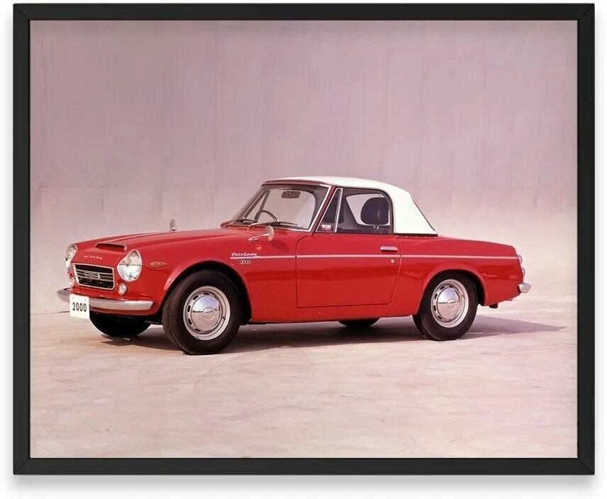 Ниссан старые модели машин фото и названия Плакат, постер Datsun Fairlady 2000 - купить в интернет-магазине по низкой цене 