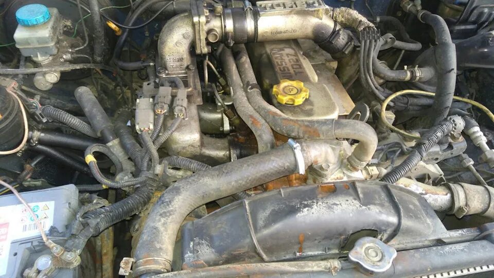 Ниссан тд27 фото Патрубки не вечны( - Nissan Mistral, 2,7 л, 1994 года своими руками DRIVE2