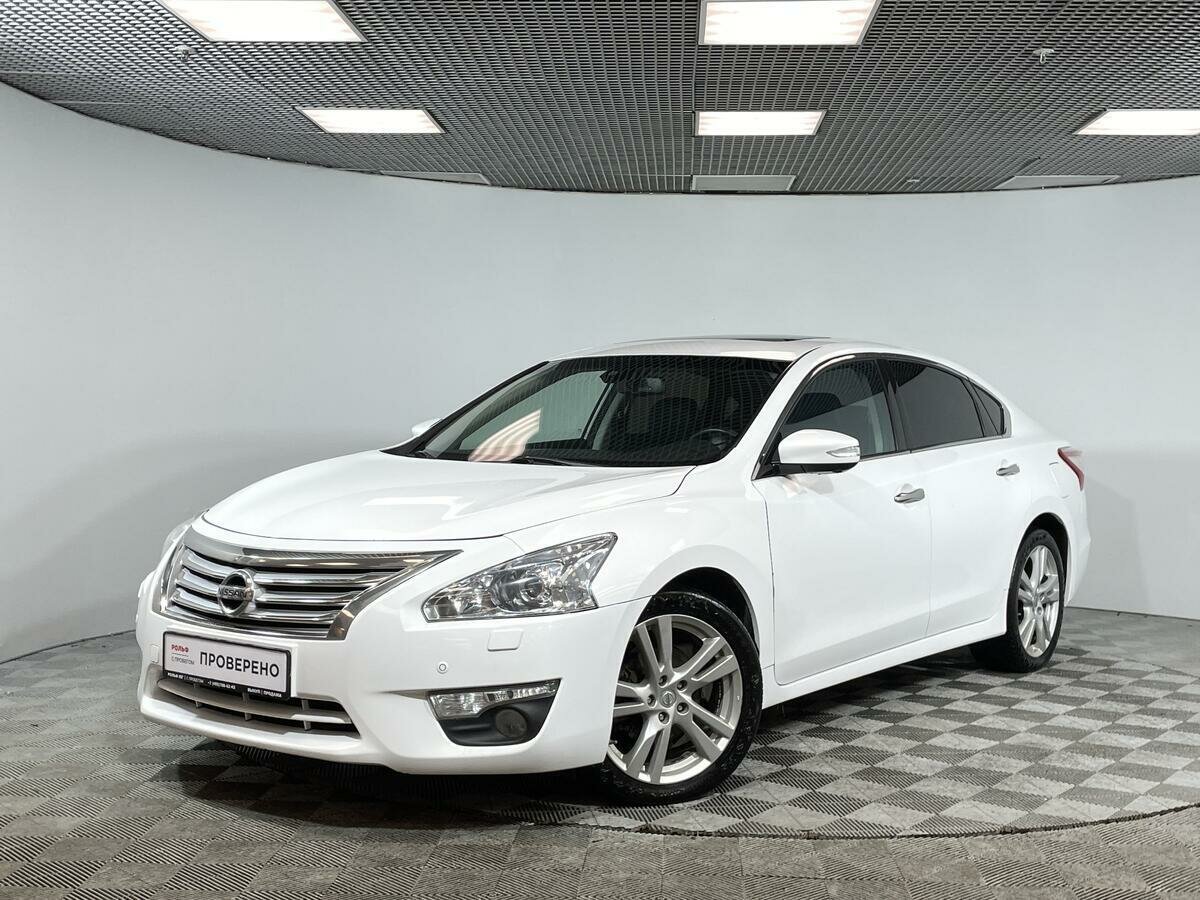 Ниссан теана 2014 год фото Купить б/у Nissan Teana III 3.5 CVT (249 л.с.) бензин вариатор в Москве: белый Н