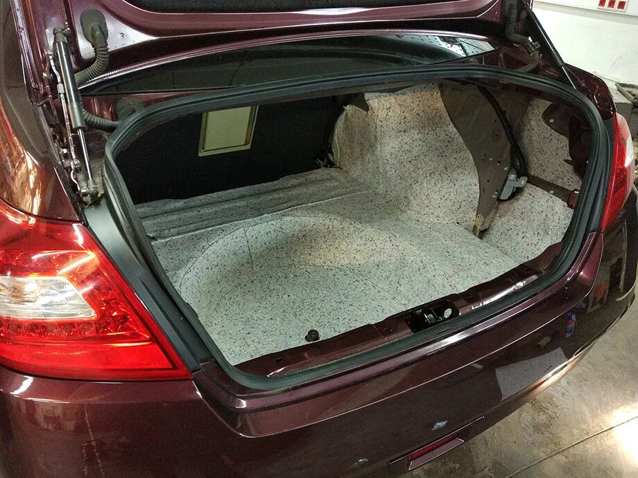 Ниссан теана багажник фото Шумоизоляция NISSAN TEANA Ultra Tuning
