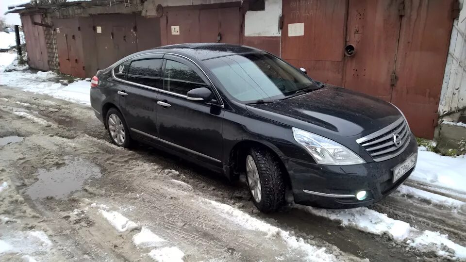 Ниссан теана черная фото Внезапная зима))) - Nissan Teana (J32), 2,5 л, 2008 года шины DRIVE2