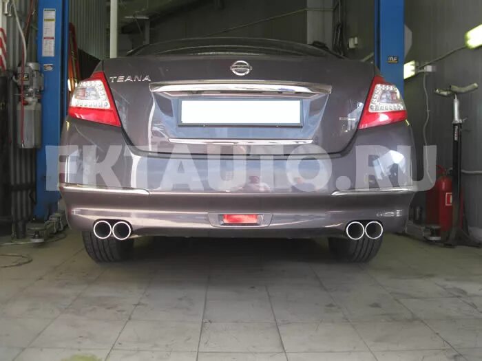 Ниссан теана тюнинг выхлопа Выполненные работы -Тюнинг выхлопа -Nissan Teana 2013 Установка двойных насадок 