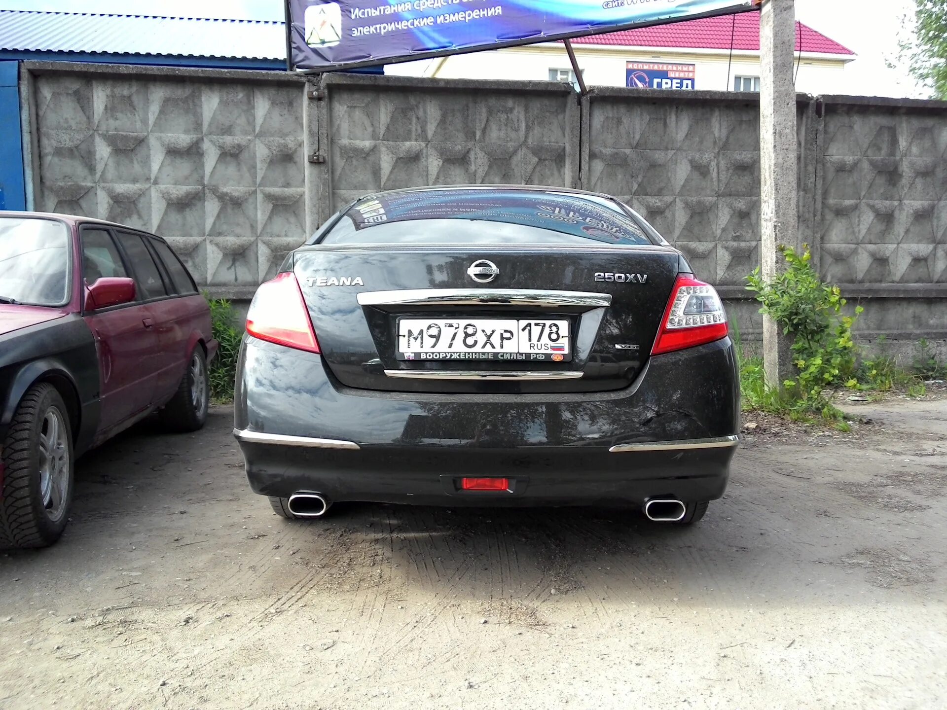 Ниссан теана тюнинг выхлопа Установка насадок глушителя "Mega race". - Nissan Teana (J32), 2,5 л, 2012 года 