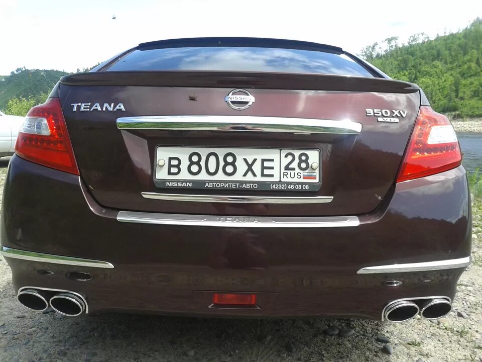 Ниссан теана тюнинг выхлопа Спойлера, насадки на выхлоп - Nissan Teana (J32), 3,5 л, 2008 года тюнинг DRIVE2