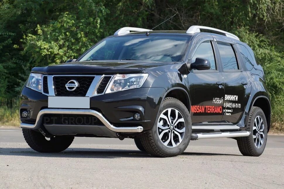Ниссан террано 2016 тюнинг Защита переднего бампера 63 мм (НПС) на Nissan Terrano с 2014 PT Group купить в 