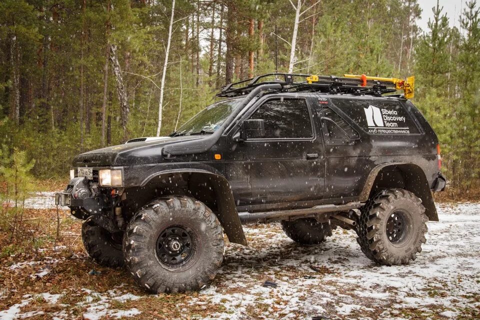 Ниссан террано тюнинг для бездорожья МВД Озеро Глубокое, Караканский бор - Nissan Terrano I, 2,7 л, 1991 года путешес