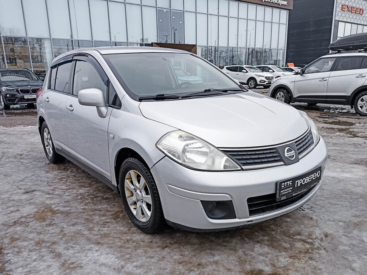 Ниссан тиида 2007 фото Купить б/у Nissan Tiida I 1.6 AT (110 л.с.) бензин автомат в Чебоксарах: серебри