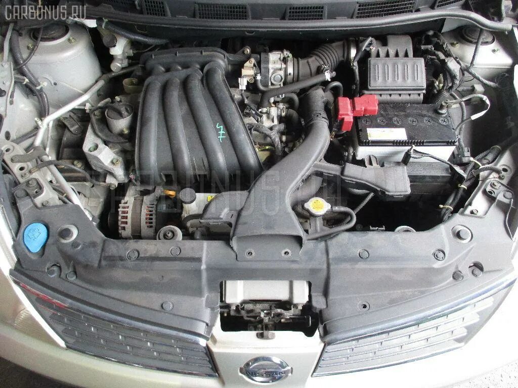 Ниссан тиида фото под капотом Защита двигателя 75892ED000 на Nissan Tiida Latio SC11 HR15DE. Переднее располож