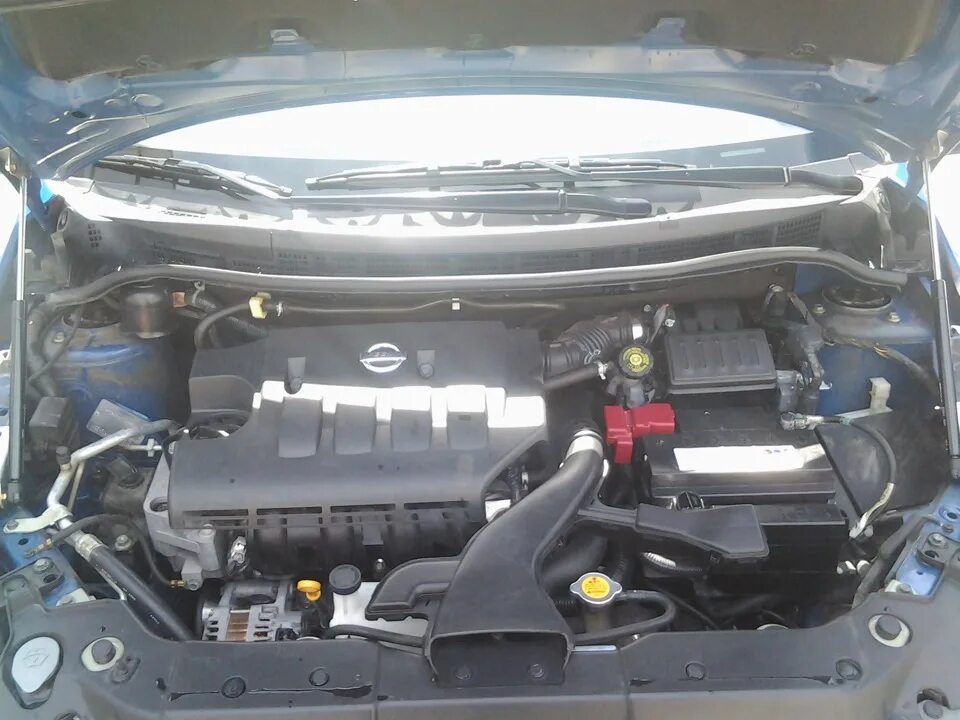 Ниссан тиида фото под капотом Пришла Весна и нужно готовиться к тёплым денькам - Nissan Tiida (1G), 1,6 л, 201
