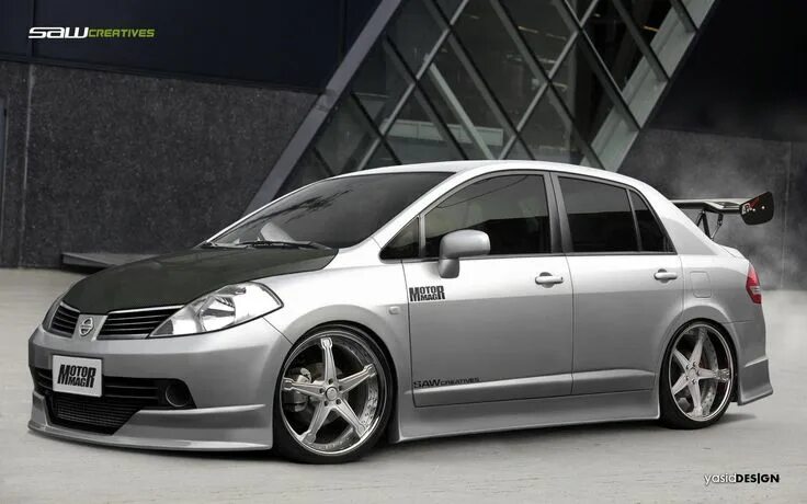 Ниссан тиида тюнинг Nissan Tiida sedan_frontview by yasiddesign on DeviantArt Nissan tiida, Sedan, N