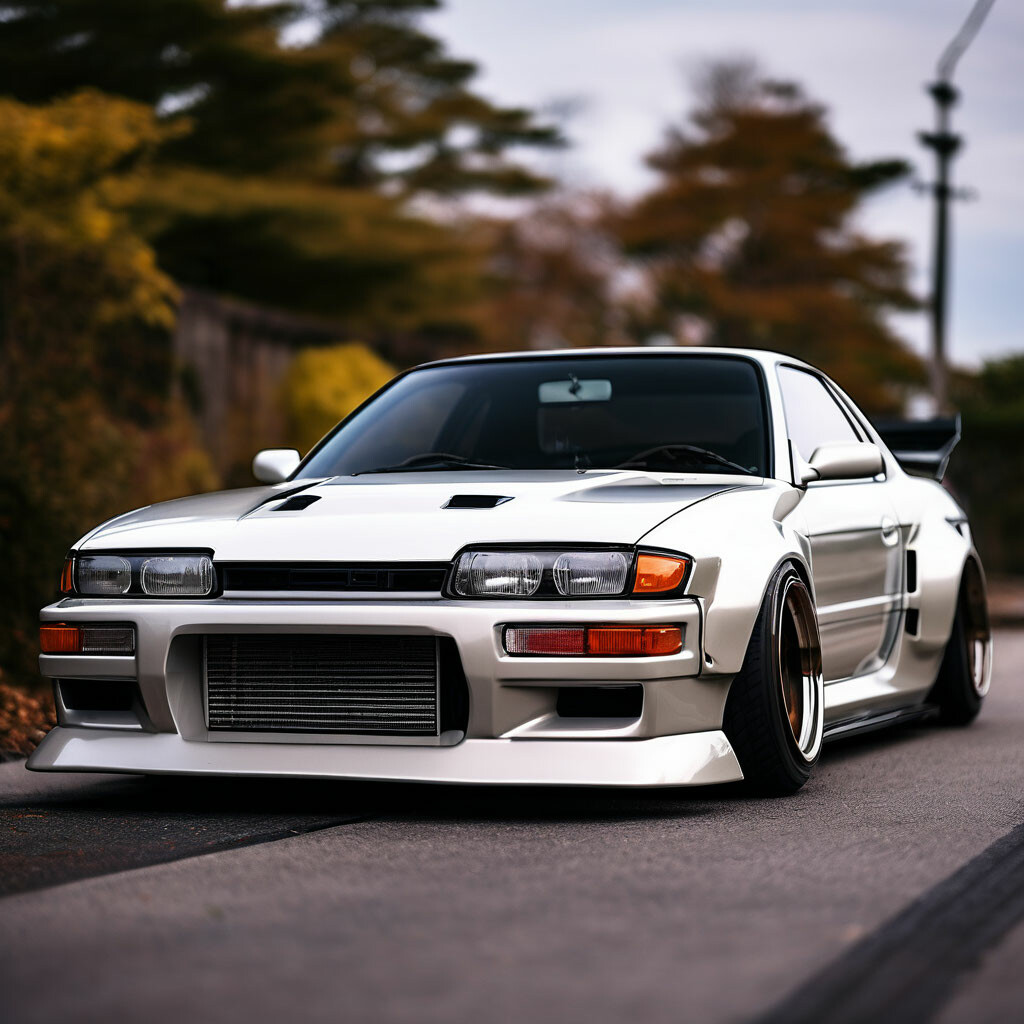 Ниссан тюнинг аксессуары Nissan Silvia S13 street tuning, ." - картинка создана в Шедевруме