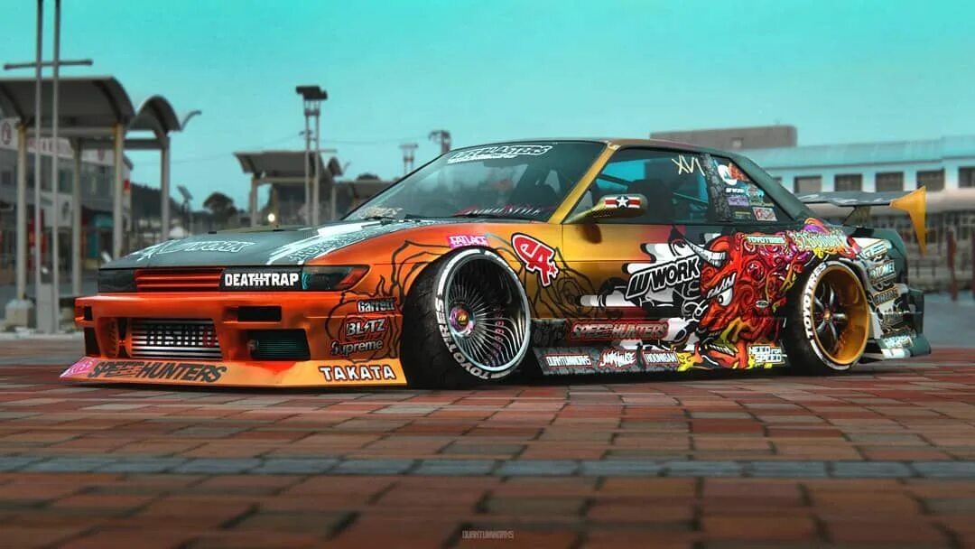 Ниссан тюнинг дрифт a practice in livery design. most of the graphics has been drawn from scratch. #