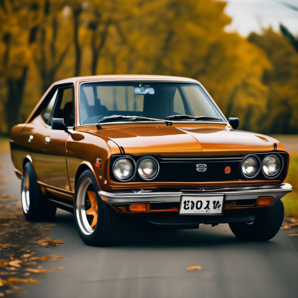 Ниссан в старом кузове фото "Old nissan, Datsun, car" - image created in Shedevrum