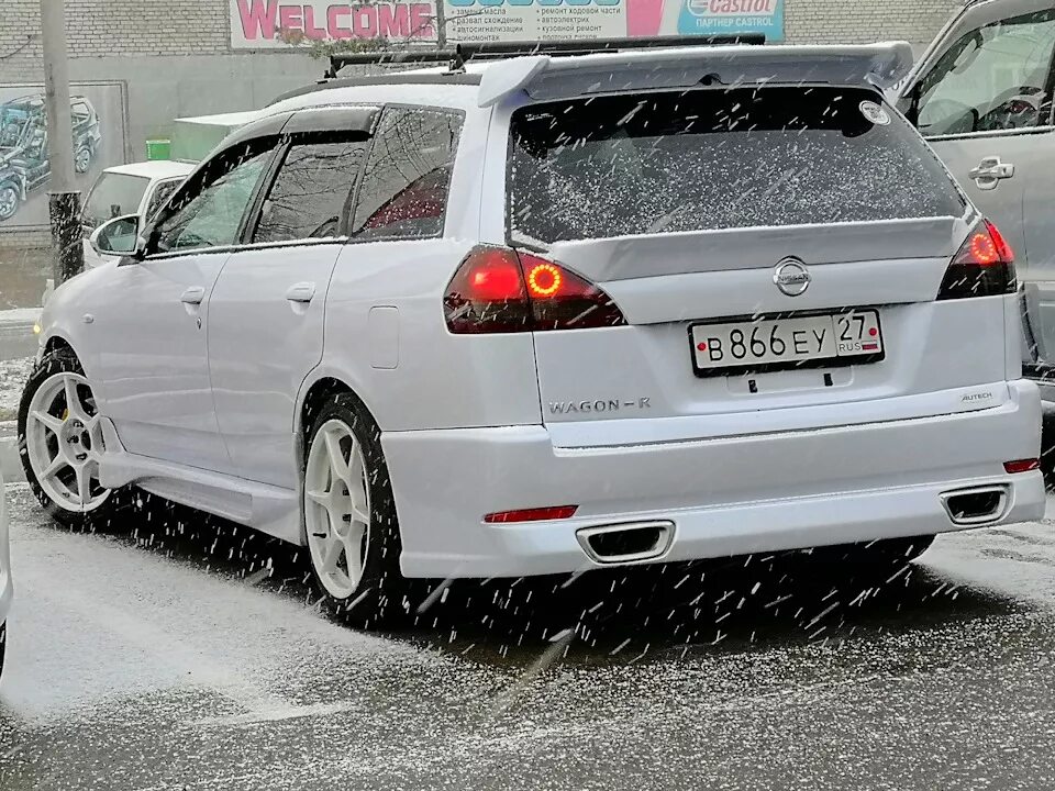 Ниссан вингроуд тюнинг Бампер из KenStyle в CrownStyle - Nissan Wingroad (Y11), 2 л, 1999 года стайлинг