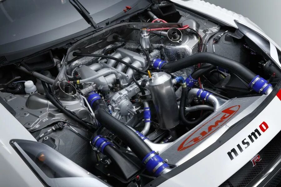 Ниссан з350 тюнинг мотора Моторный отсек Nissan GT-R GT3 Nismo в кузове R35 2018 года выпуска. Фото 6. VER