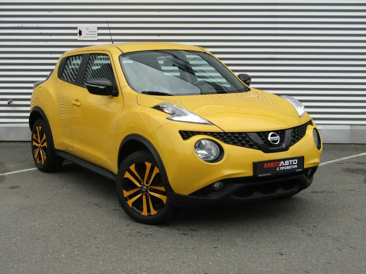 Ниссан желтый фото Купить б/у Nissan Juke I Рестайлинг 1.6 CVT (117 л.с.) бензин вариатор в Санкт-П