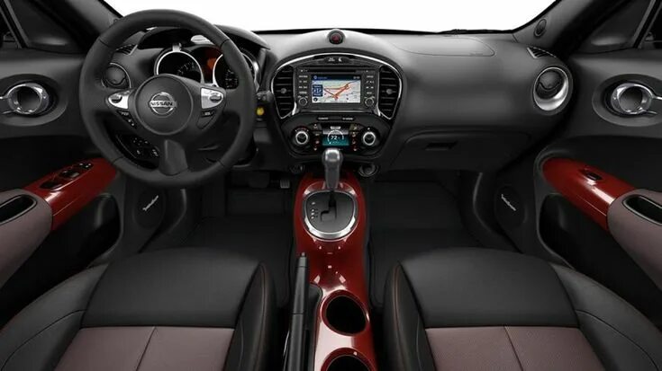 Ниссан жук салон внутри фото 2017 Nissan JUKE SL interior shown in Black/Red Leather with red interior access