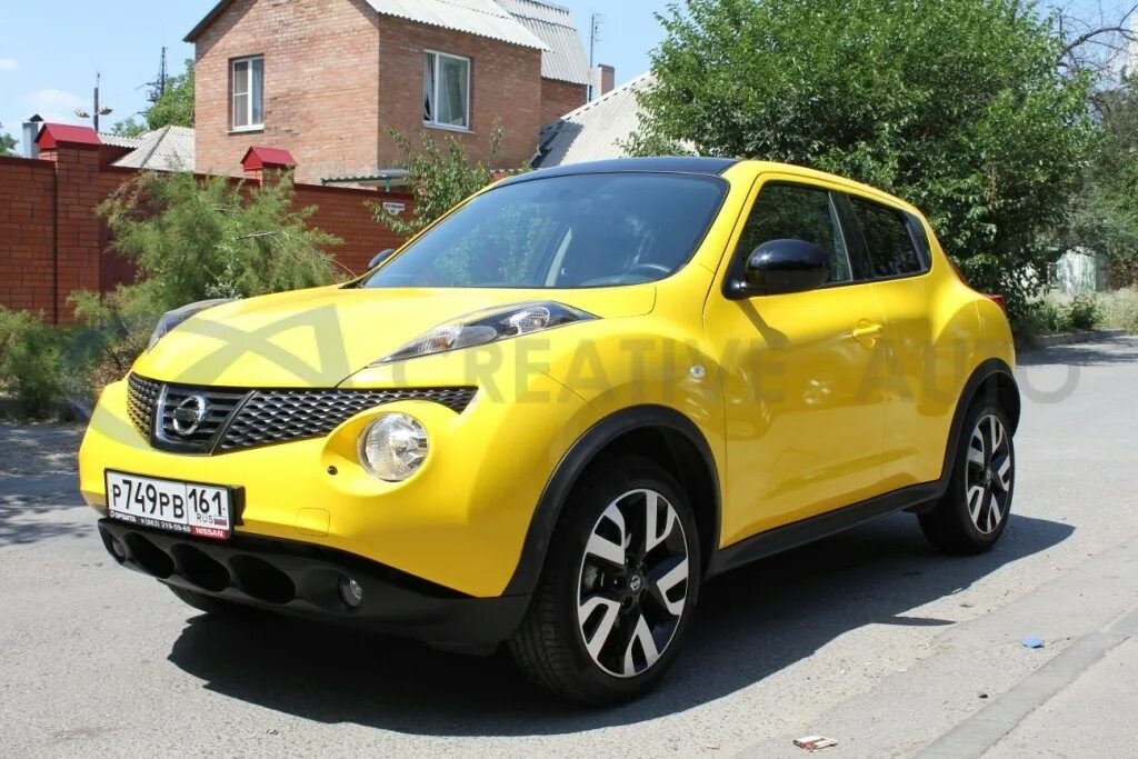 Ниссан жук желтый фото Желтый глянец Nissan Juke Креатив-Авто