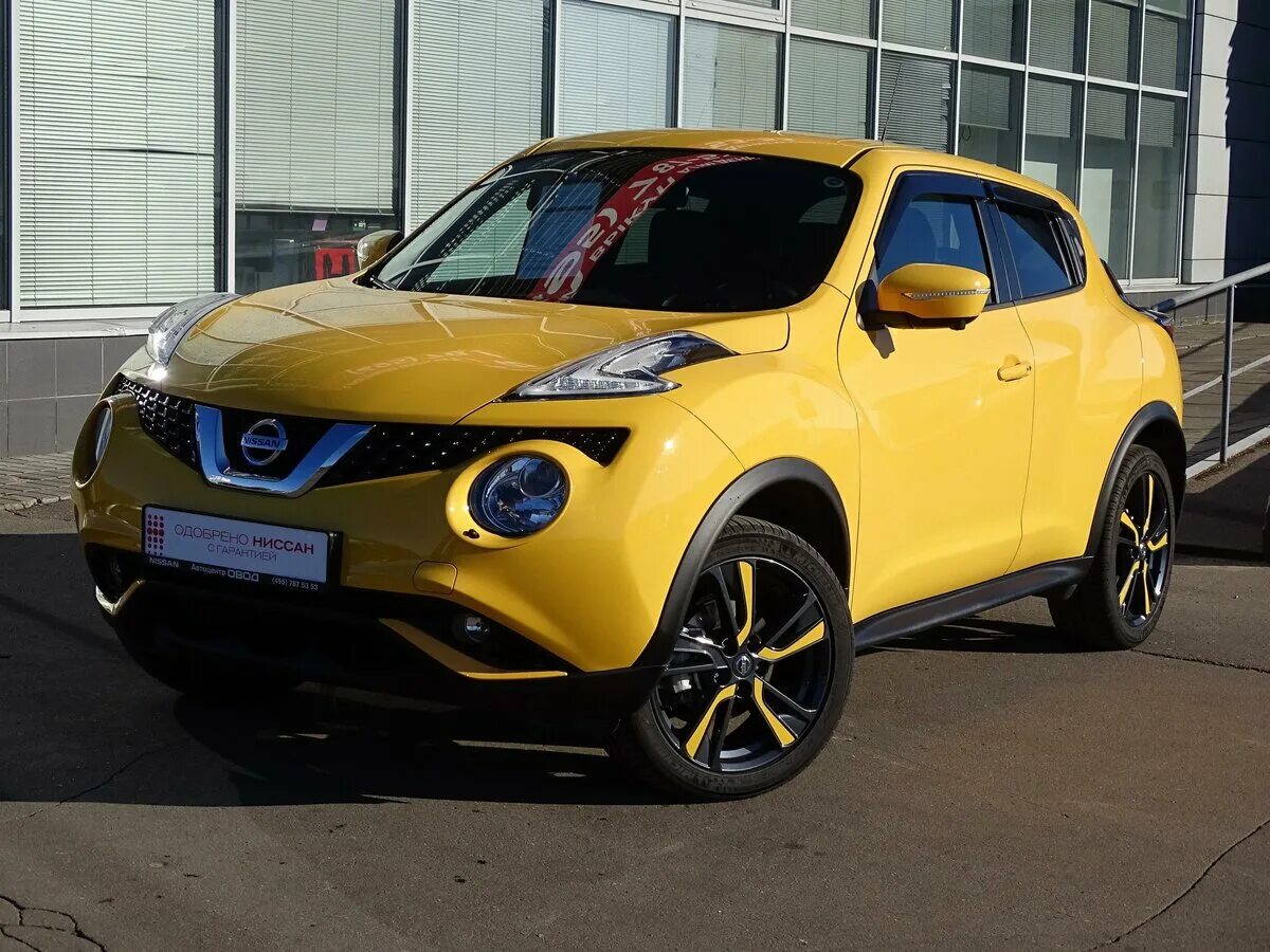 Ниссан жук желтый фото Купить б/у Nissan Juke I Рестайлинг 1.6 CVT (117 л.с.) бензин вариатор в Москве: