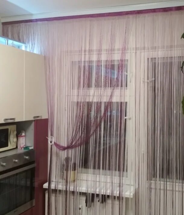 Нитяные шторы на кухню фото Картинка нитяные шторы
