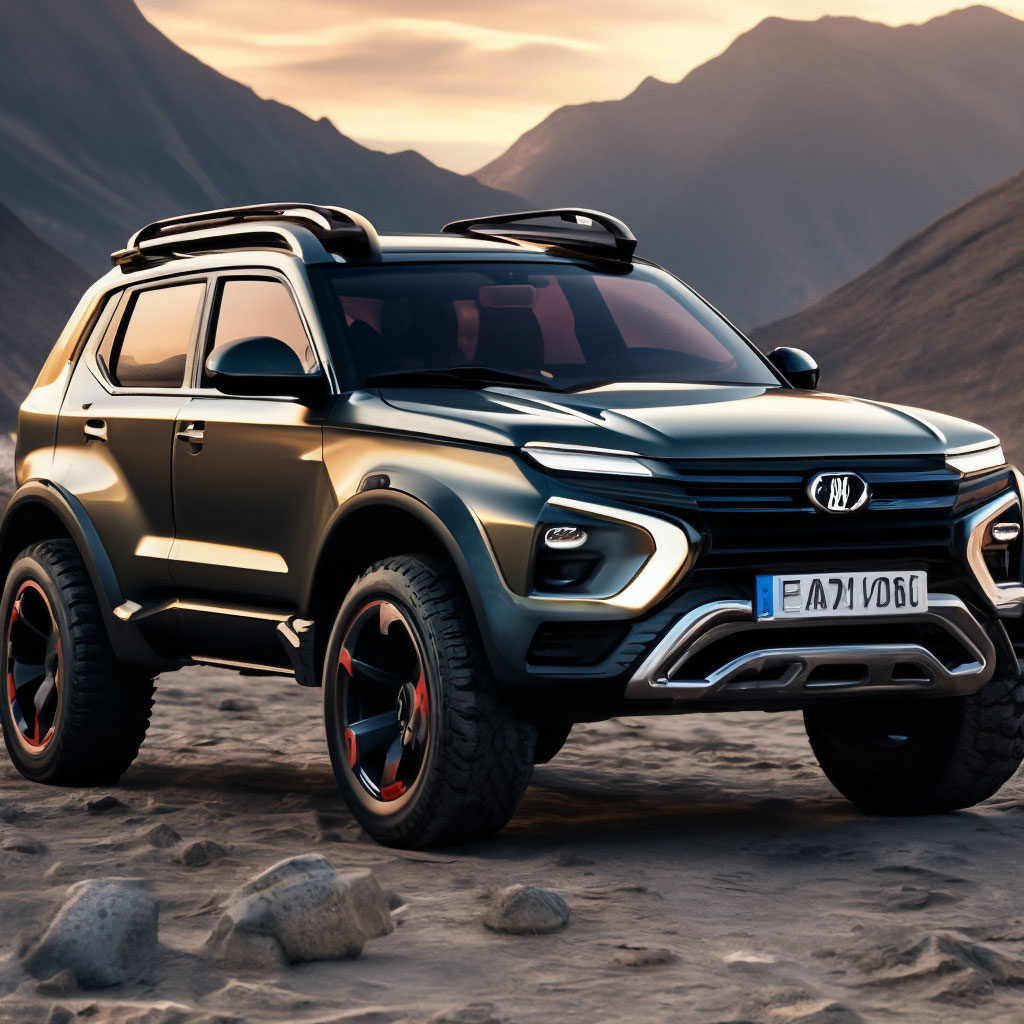 Нива 2024 года новая модель фото "LADA Niva 2024 stylish and modern ." - image created in Shedevrum