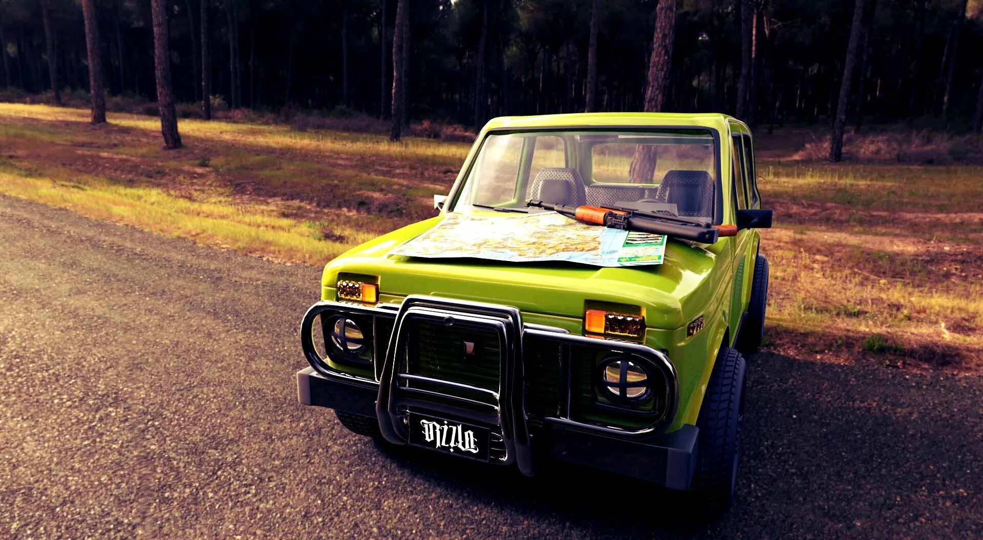 Нива арта фото ArtStation - Lada Niva 1600