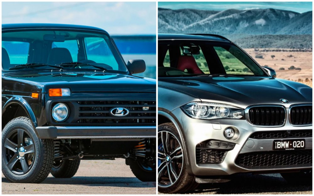 Нива бмв фото Нива" завалила BMW X5M: Блогер устроил офф-роуд на воде
