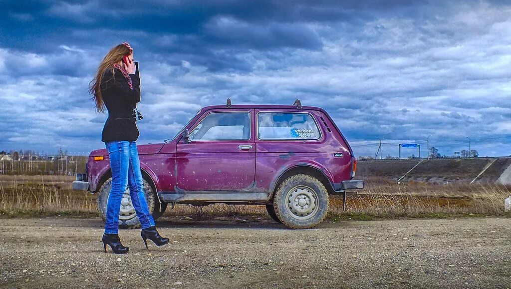 Нива девушки фото Lada Niva and a girl Oleg Flickr