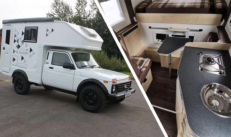 Нива дом на колесах цена фото На базе Lada 4x4 сделали автодом, его можно купить