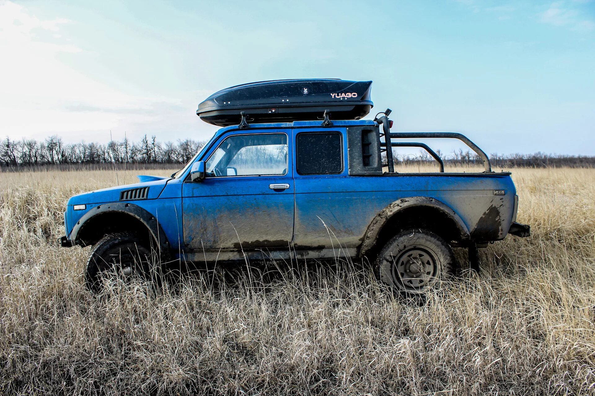 Нива фермер фото Кофр на крышу YUAGO AVATAR - Lada 2329, 1,7 л, 2001 года аксессуары DRIVE2