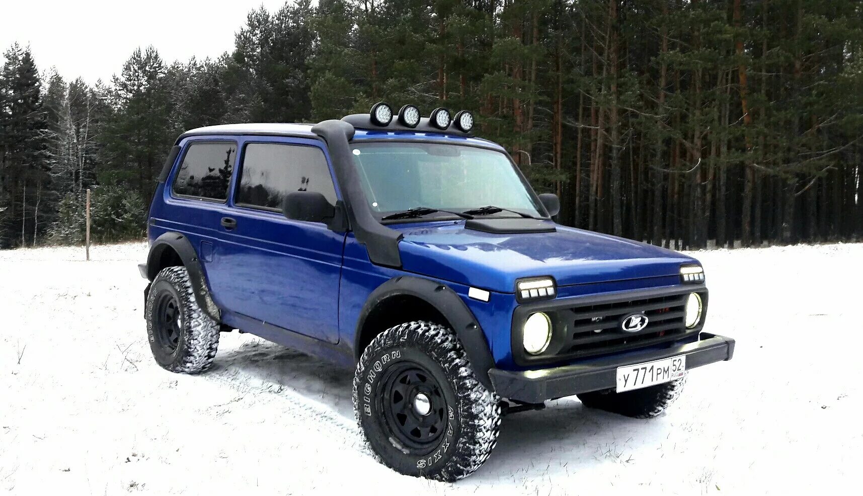 Нива фора тюнинг для бездорожья Люстра продолжение+выезд на снег - Lada 4x4 3D, 1,7 л, 2002 года наблюдение DRIV