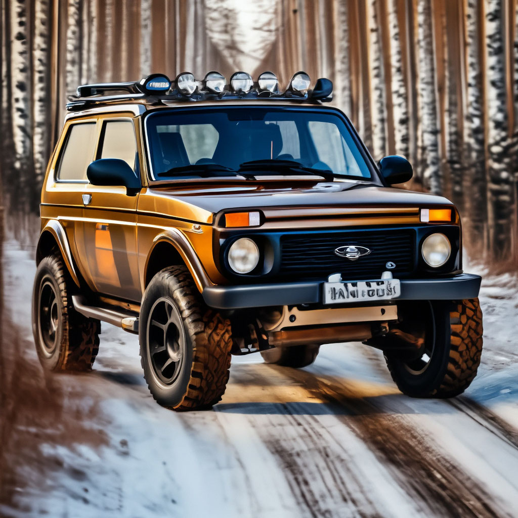Нива красивые фото "Lada Niva urban, high suspension, ." - image created in Shedevrum