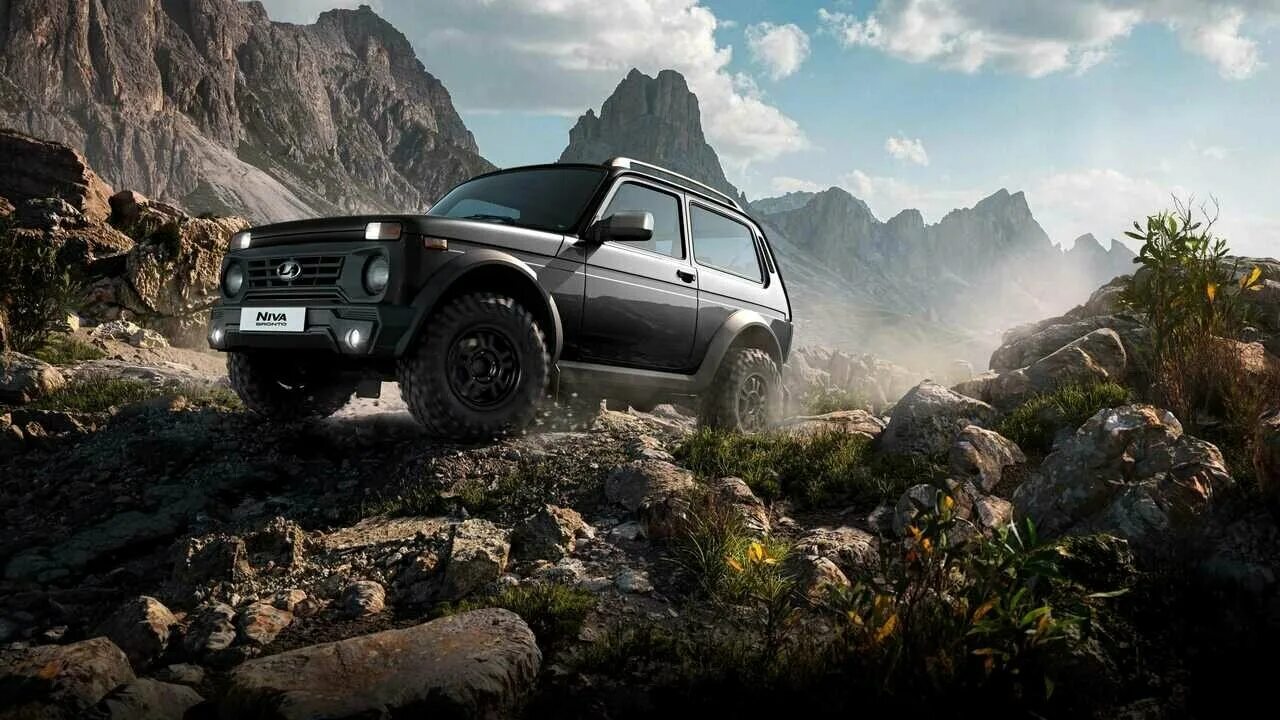 Нива легенд тревел фото Картина на холсте 60x110 Альянс Лес "Автомобили ваз niva" на подрамнике / интерь